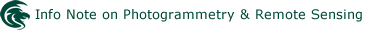 Info Note on Photogrammetry & Remote Sensing